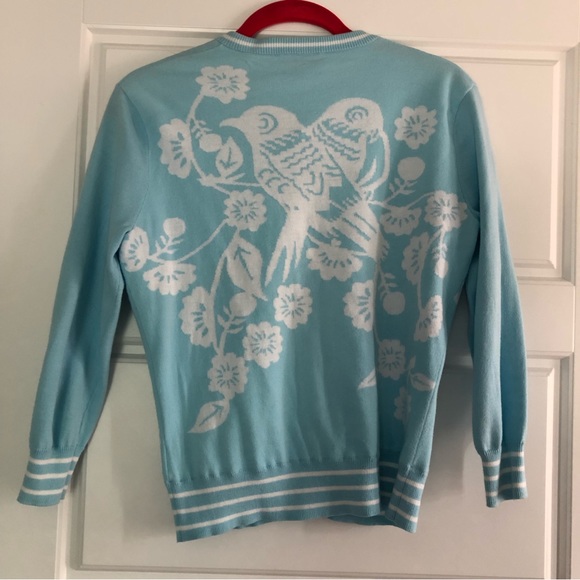 Lilly Pulitzer XS Light Blue Bird Sweater - Picture 3 of 3